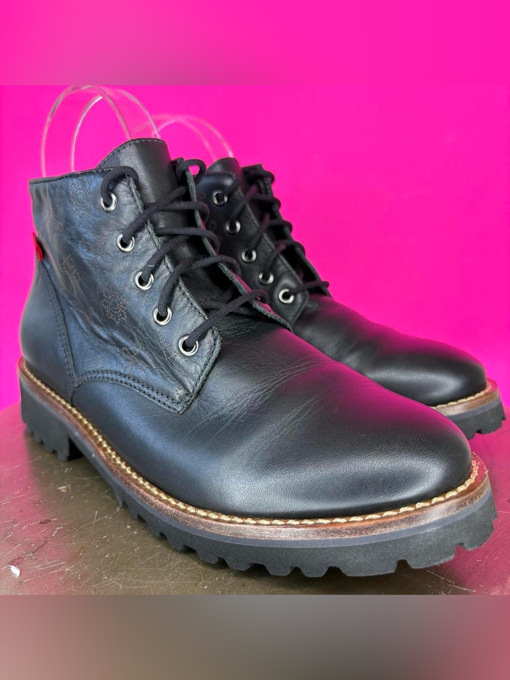Marc Joseph Spring St Black Leather Perforated Lace-Up Boot US 5.5 | FINAL PRICE